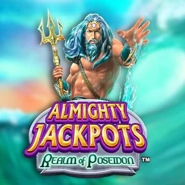 Almighty Jackpots – Realm of Poseidon logo by Novomatic Rodeo Casino