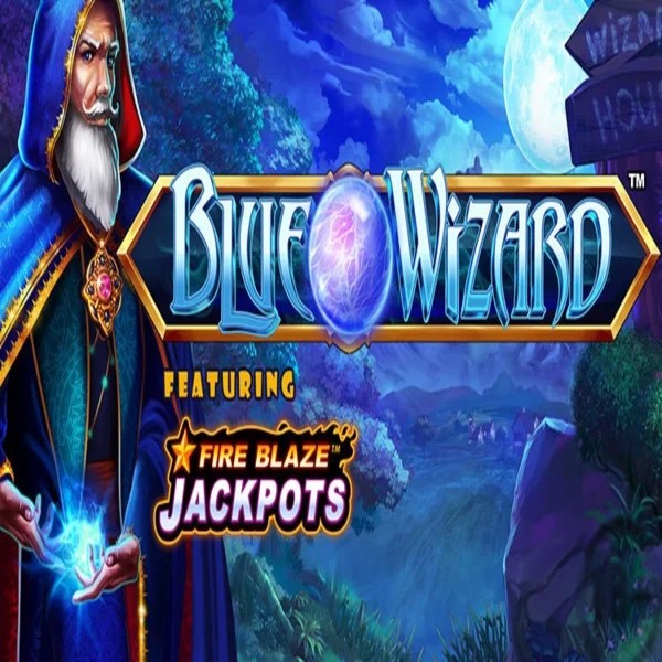 Slots logo of Blue Wizard Fire Blaze Jackpots from Rarestone Gaming at Rodeo Casino