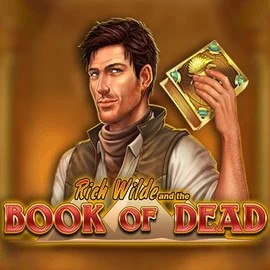 Book of Dead slot logo by  at Rodeo Casino