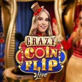 Try Crazy Coin Flip slot by Evolution on rodeoslots.net – logo image
