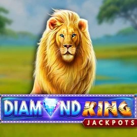 Diamond King Jackpots slot logo by SpinPlay Games at Rodeo Casino