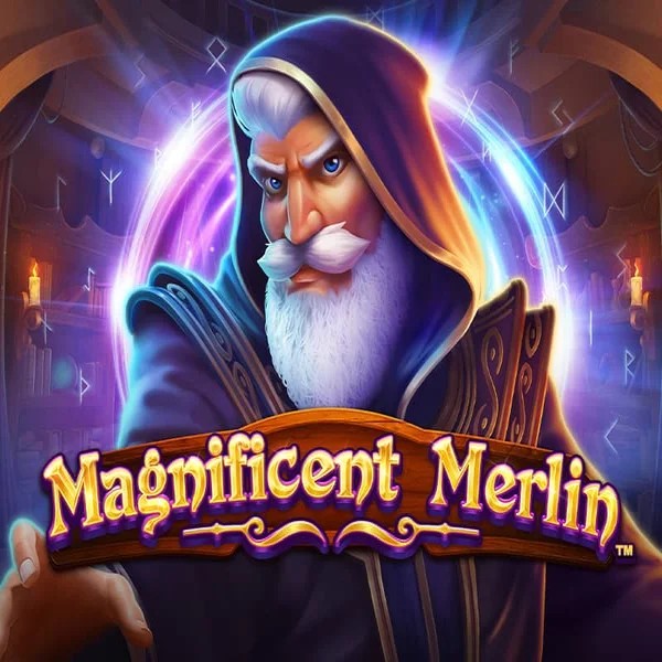 Magnificent Merlin by Greentube, showcased at rodeoslots.net – game logo