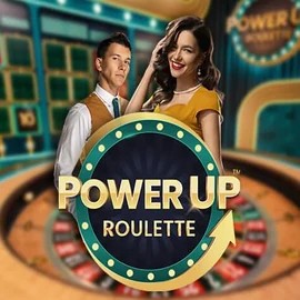Official Live Casino logo: PowerUP Roulette by Pragmatic Play at Rodeo Casino