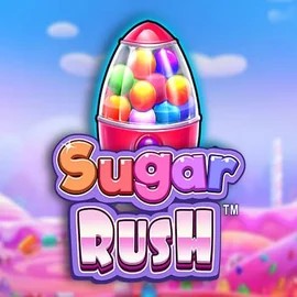 Sugar Rush slot logo by Pragmatic Play at Rodeo Casino