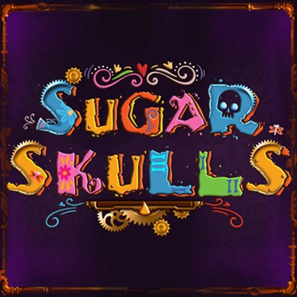 Sugar Skulls slot logo by Booming Games at Rodeo Casino